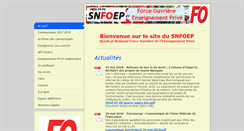 Desktop Screenshot of fo-enseignement-prive.org